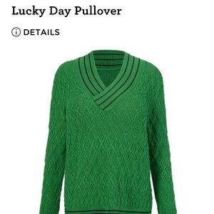 Cabi Lucky Day kelly Green Pullover Sweater